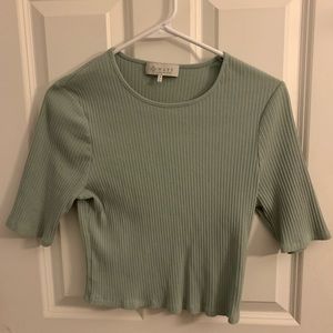 pale green top